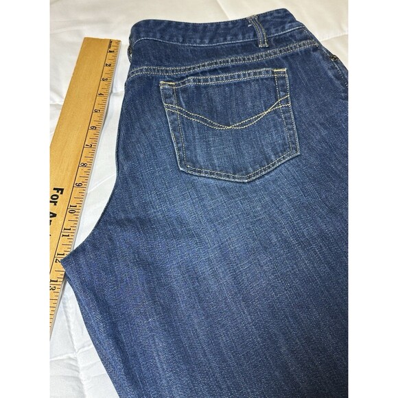 J. Jill Denim Womens Jeans Size 12 High Rise Straight Leg Blue Dark Wash - Picture 9 of 12